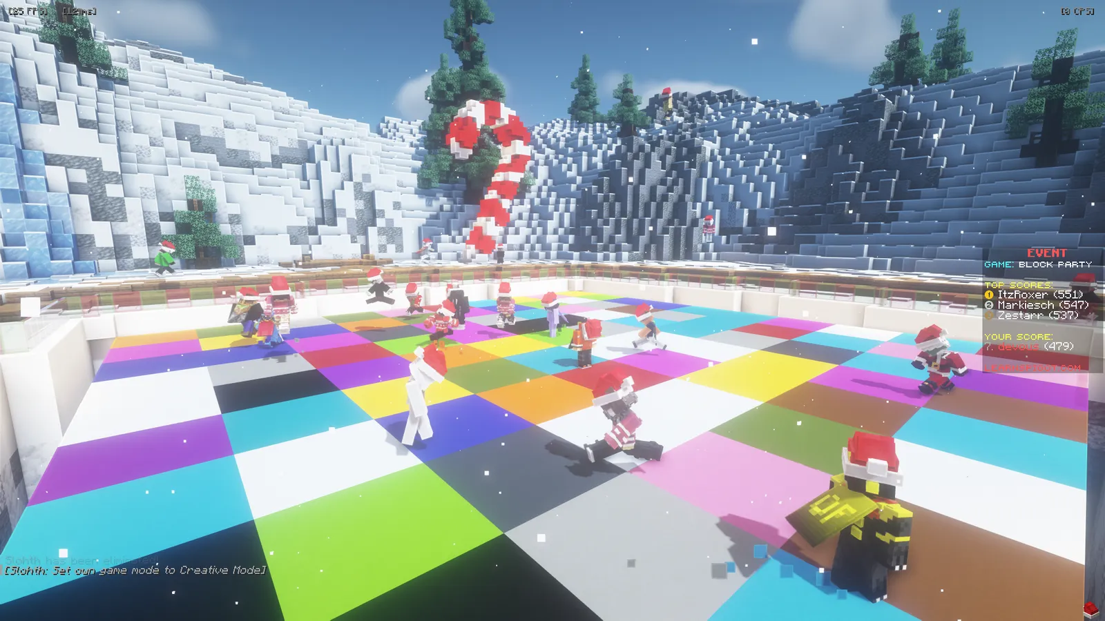 Players in a round of Block Party