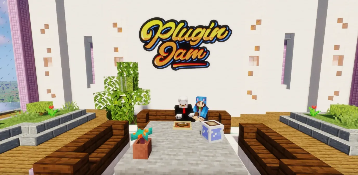The Plugin Jam set built in Minecraft